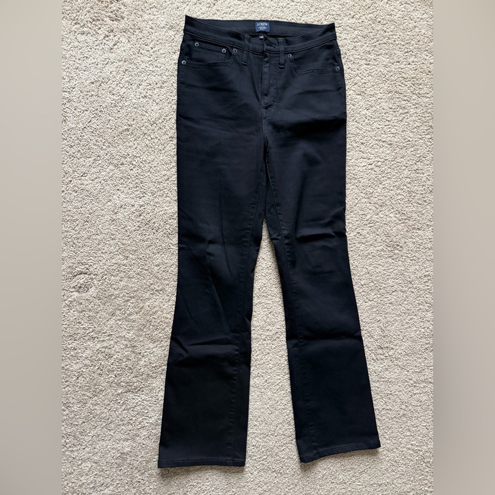 J. Crew High-Rise Bootcut Jeans in Black